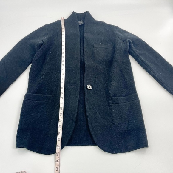 NWT J Crew Cocoon Alpaca Blend Black Longline Minimalist sweater-blazer BA551 - Picture 7 of 14
